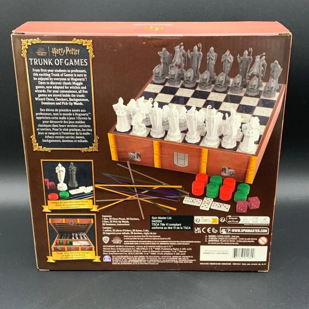 Harry Potter Trunk Of 5 Muggle Board Games Wizard Witch‎ Set Ages 8+ Spin Master